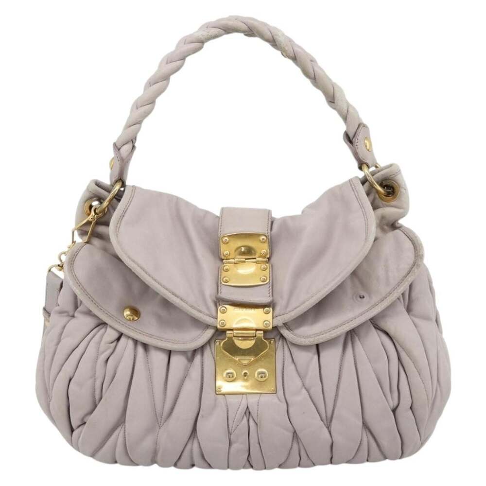 Miu Miu Matelasse Shoulder Bag Pink
